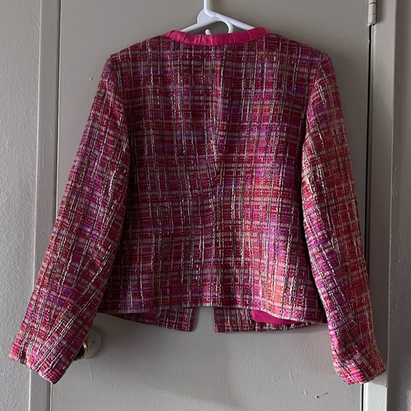 🌼FOR BUNDLE ONLY🌼Chicos Tweed Jacket Ribbon Trim - Picture 4 of 12